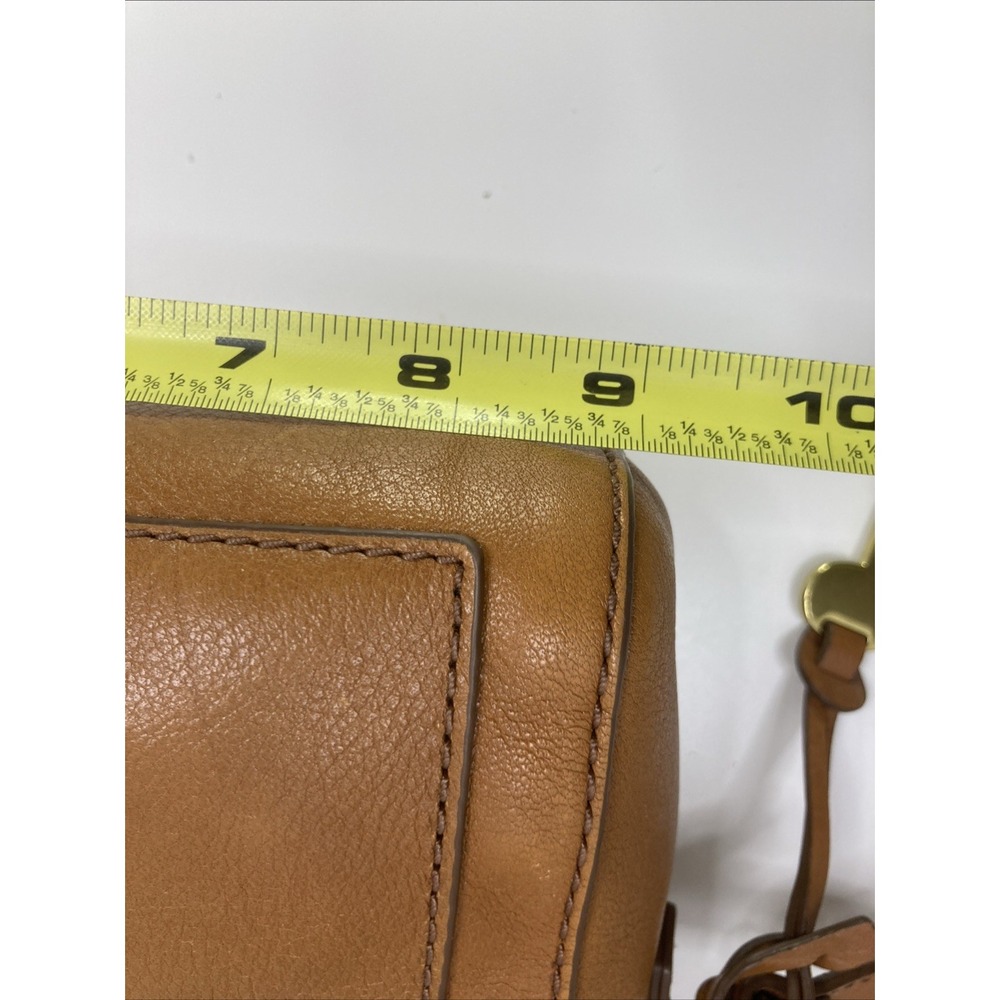Vintage Tan‎ Brown Fossil Crossbody with Gold Key Purse Handbag 7 inch - Picture 8 of 11